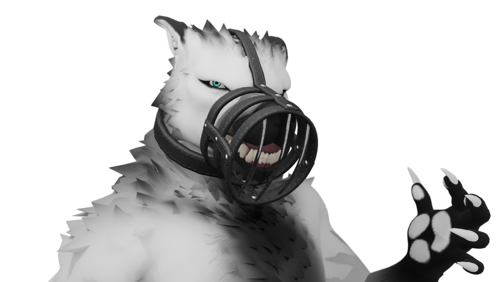 Bad Dog! Leather Muzzle by The Neon Baphomet