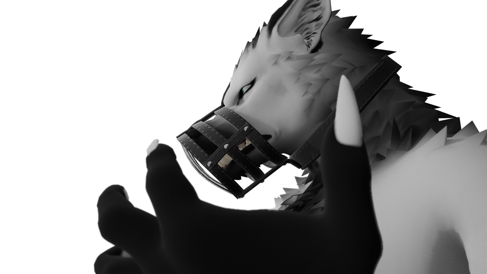 Bad Dog! Leather Muzzle by The Neon Baphomet