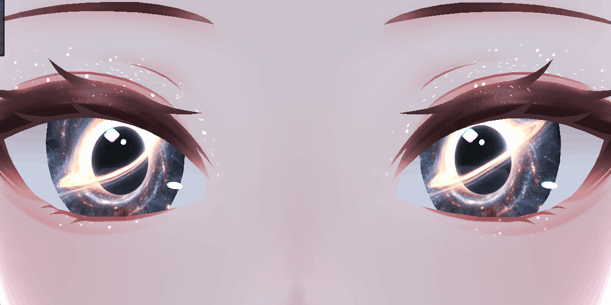 Black Hole Animated Eyes - Unity Package for VRChat 3D Models