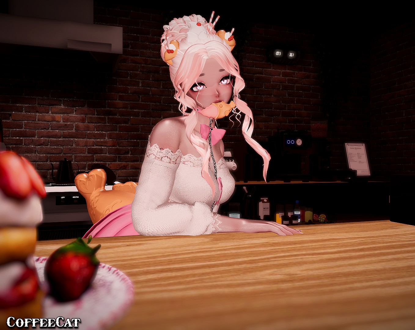 ˙ . ꒷ 🍰 .Strawbee The Taiyaki Pup PC+QUEST (SPS + GoGoLoco) ˙ . ꒷ 🍰 . COLLAB MODEL