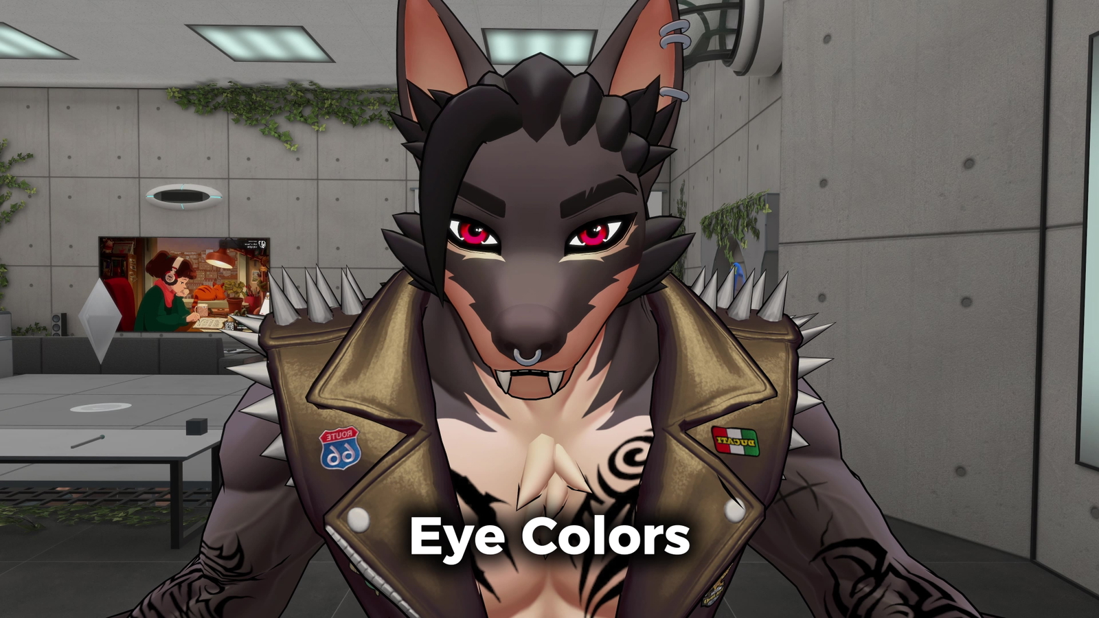 Rocco Biker Werewolf × Vampire Furry VRChat Avatar