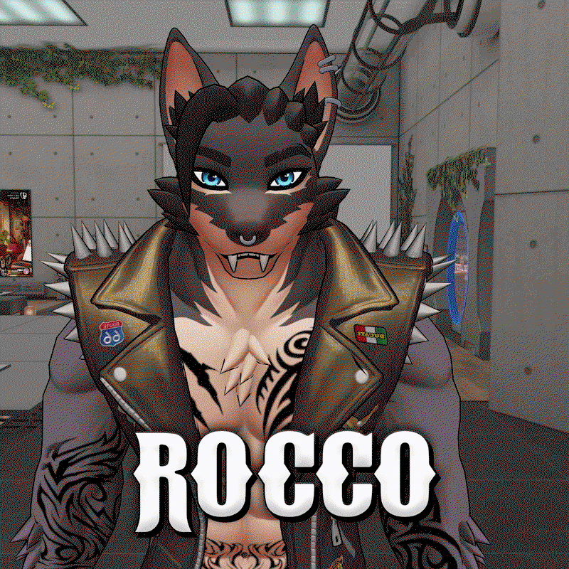 Rocco Biker Werewolf × Vampire Furry VRChat Avatar