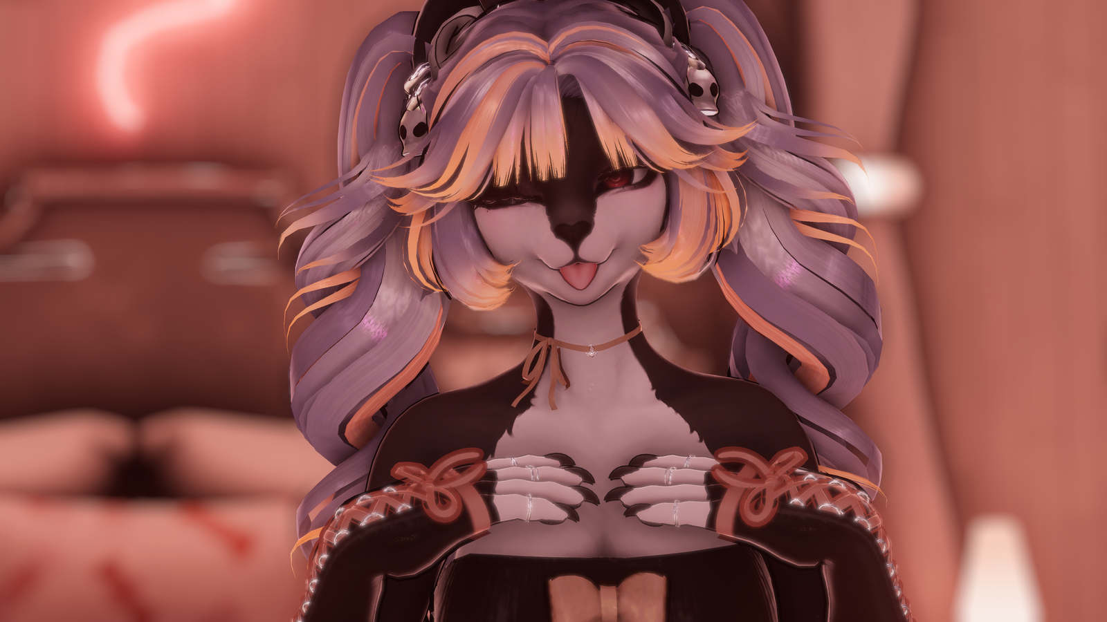 Macabrella | PC + Quest | VRCFT | Furry Avatar