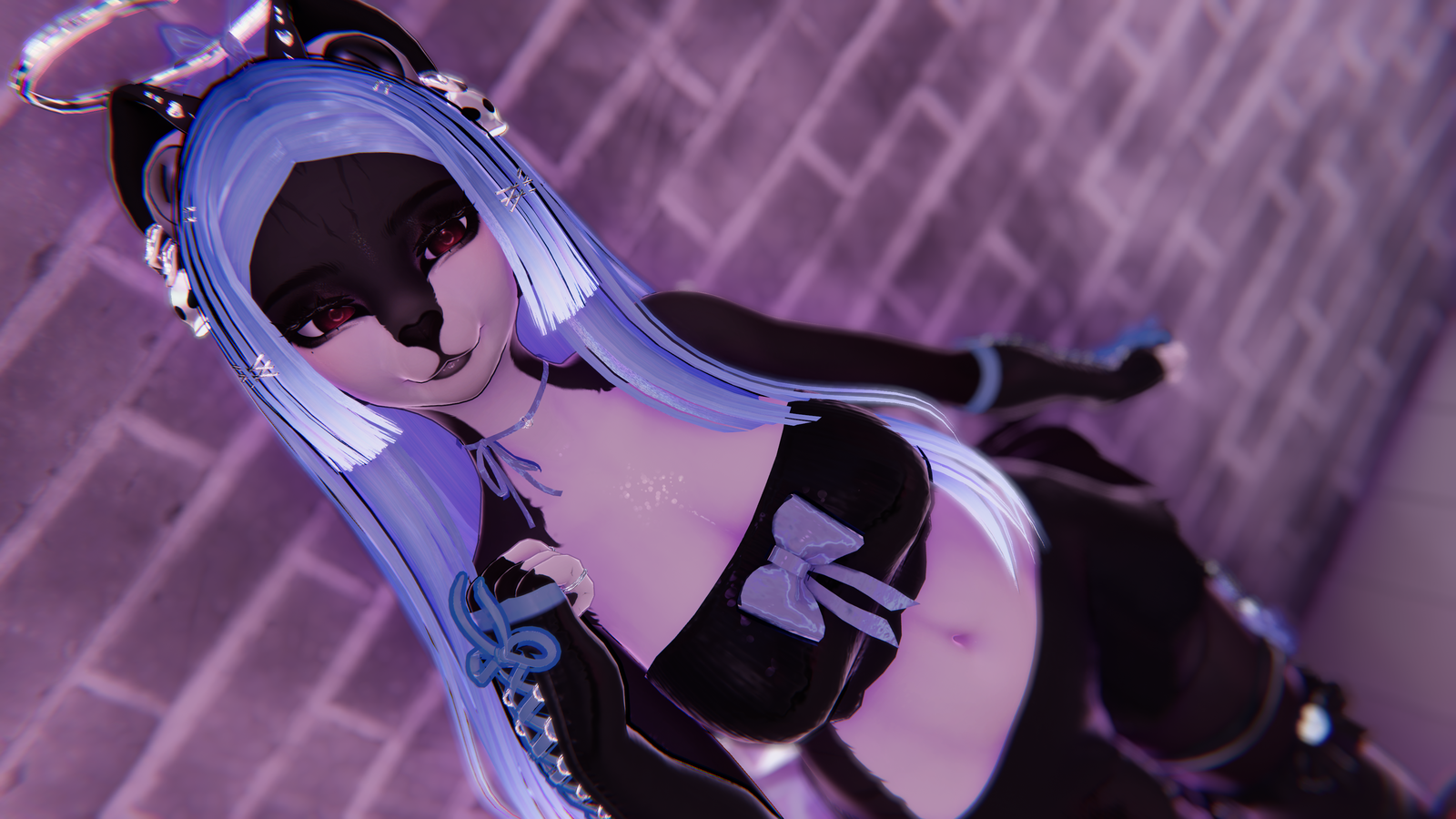 Macabrella | PC + Quest | VRCFT | Furry Avatar