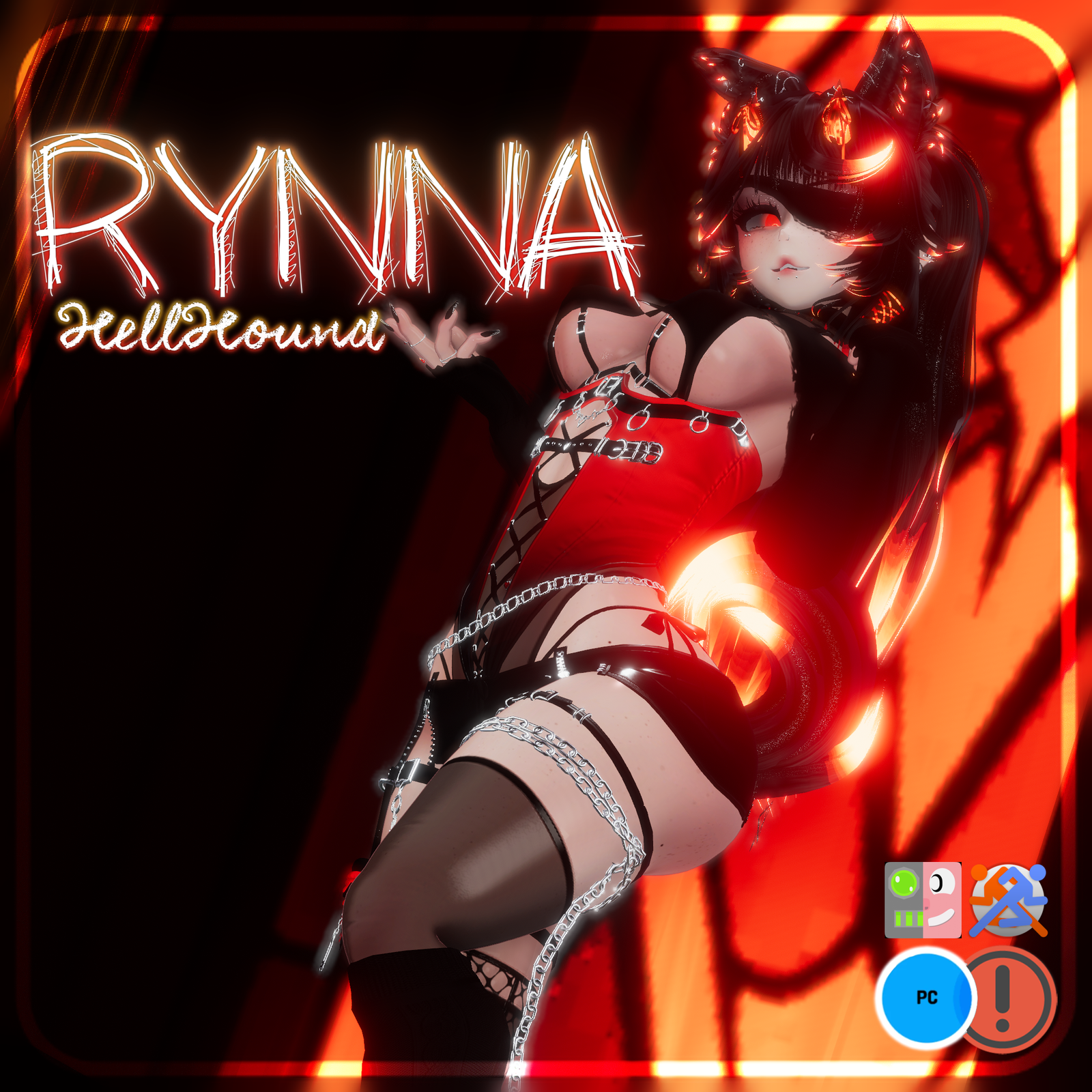 Rynna ⛧ VRChat Avatar PC Only (VRCFT+ SPS + GoGoLoco)