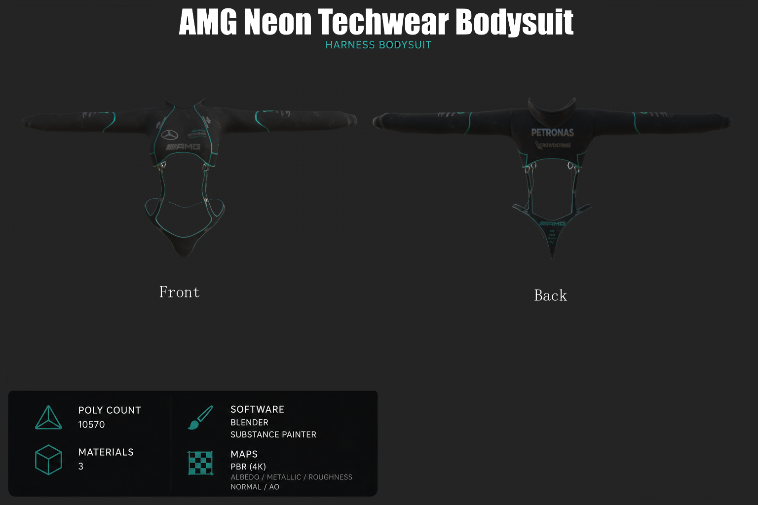 AMG Neon Tech wear Bodysuit