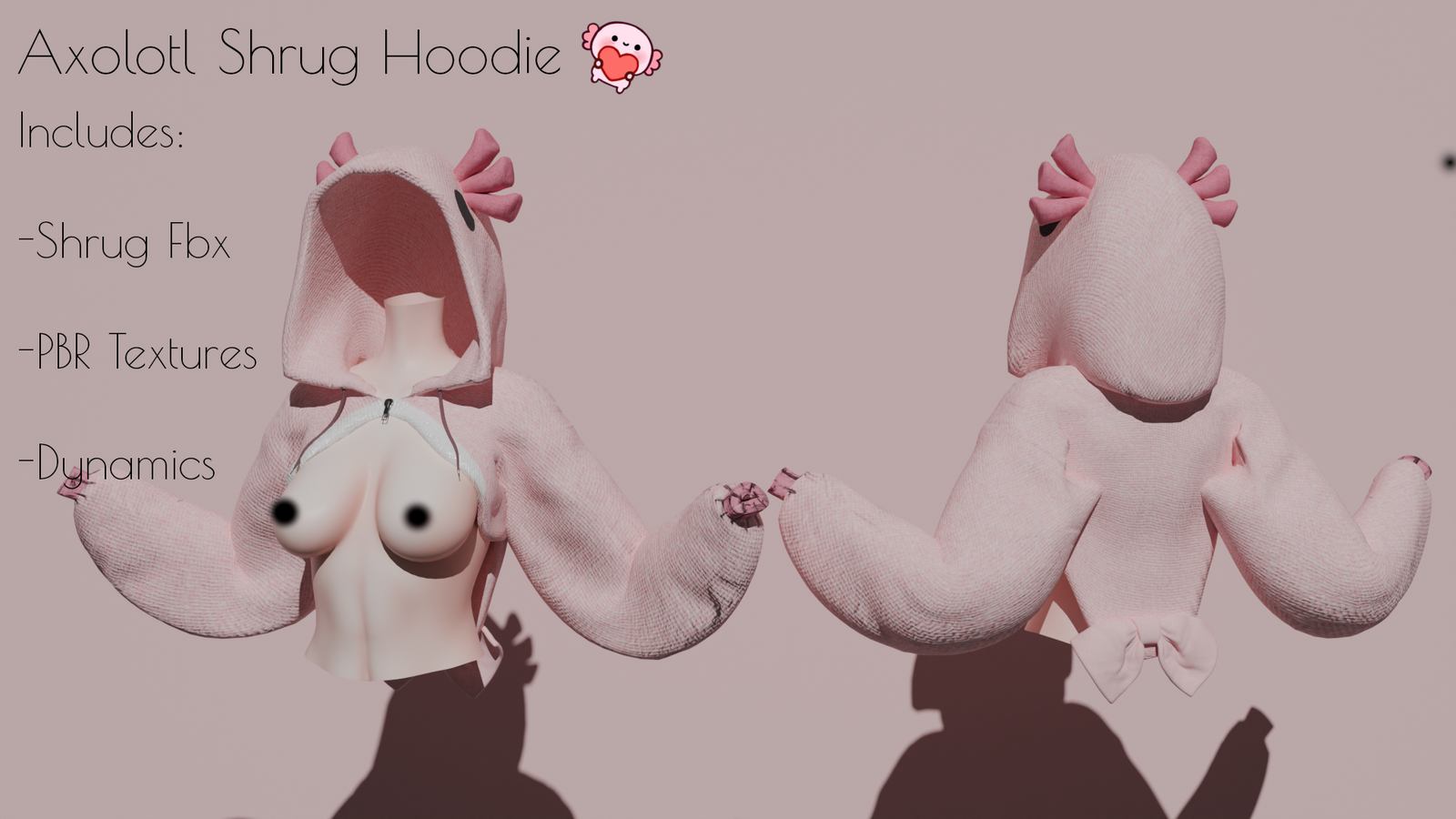 Shrug Hoodie (Axolotl)