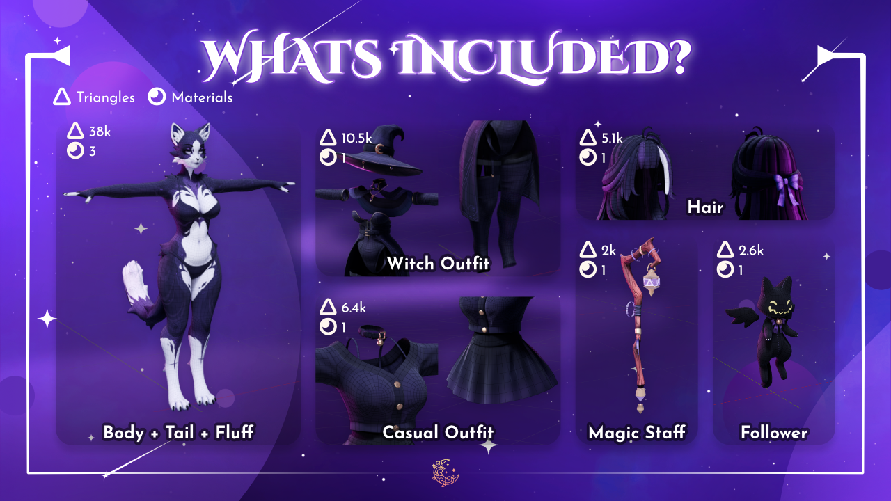 Hex Cat VRChat Avatar [PC + Quest]