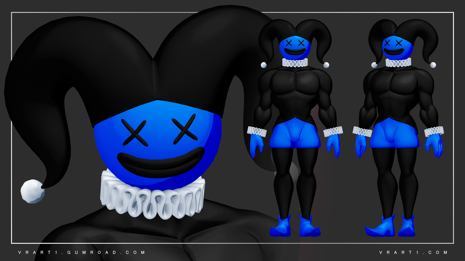 Hester the Balloon Jester (PC + Quest VRChat Avatar)