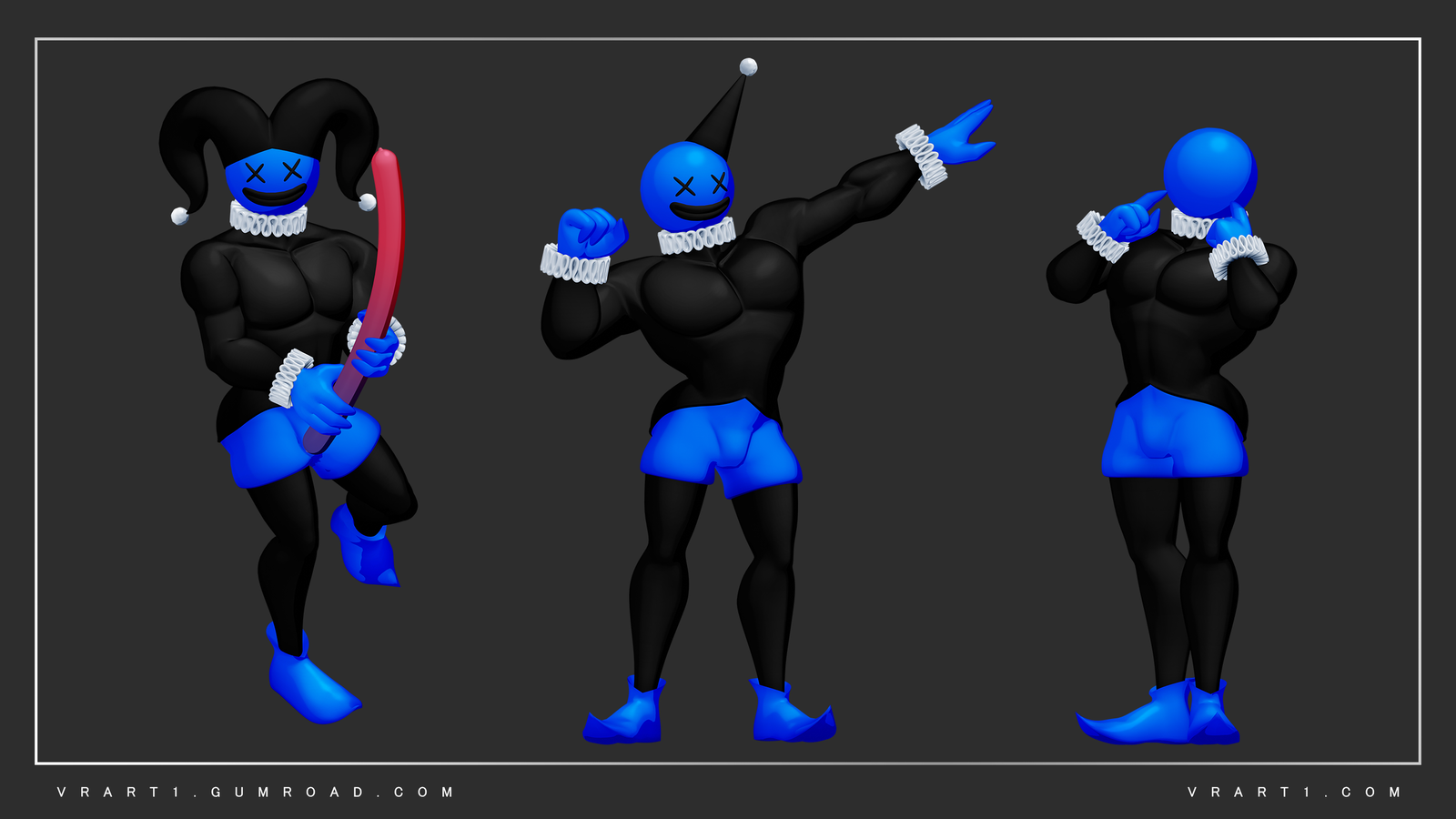 Hester the Balloon Jester (PC + Quest VRChat Avatar)