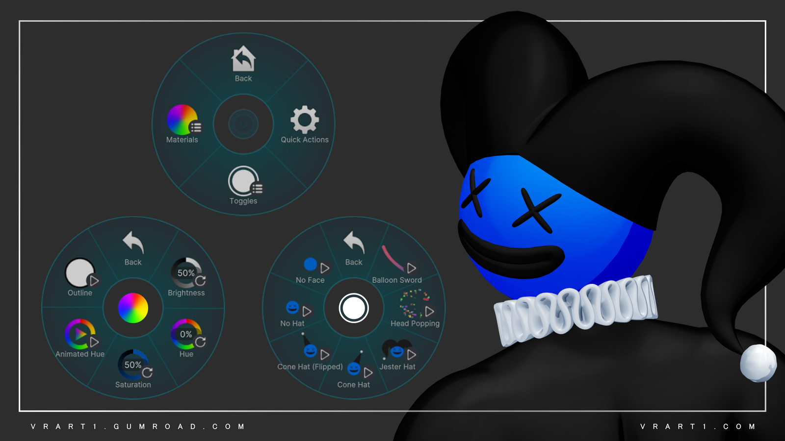 Hester the Balloon Jester (PC + Quest VRChat Avatar)