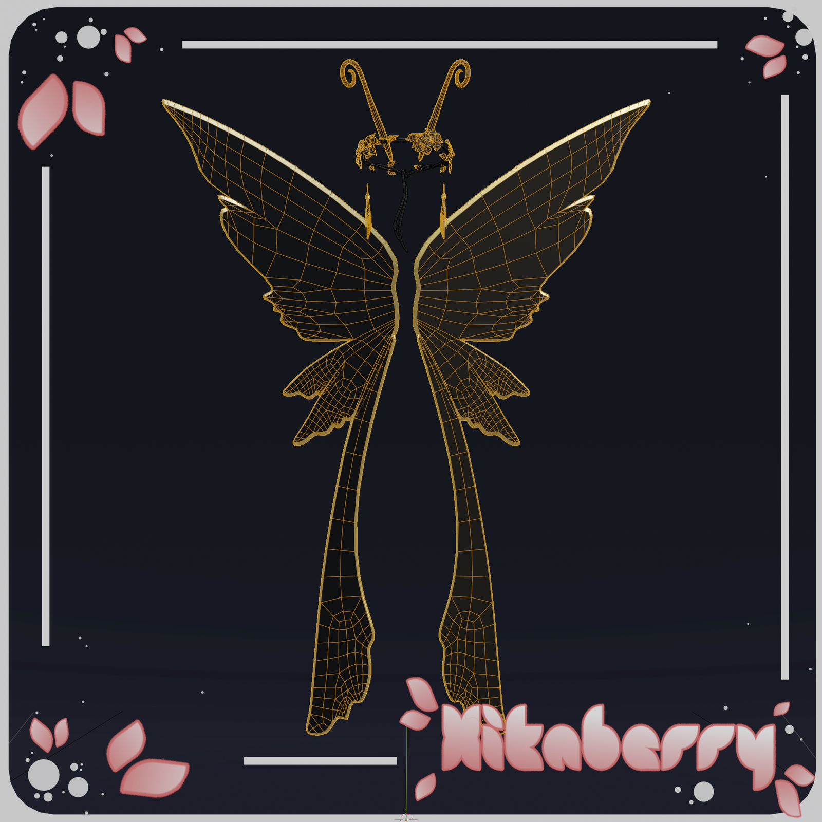 Butterfly Set | Wings, Flower Crown, Earrings, Antennae | Commercial Use