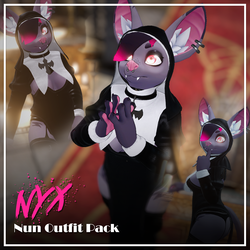 Nun Outfits for Nyx the Bat [VRChat Clothing]