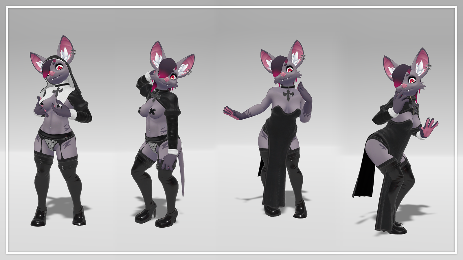 Nun Outfits for Nyx the Bat [VRChat Clothing]