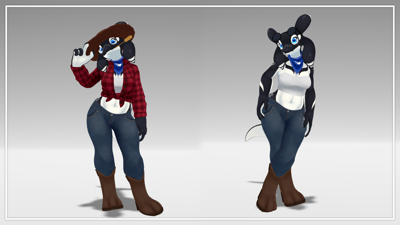 Country Girl Outfits for Selena the Orca [VRChat Clothing]