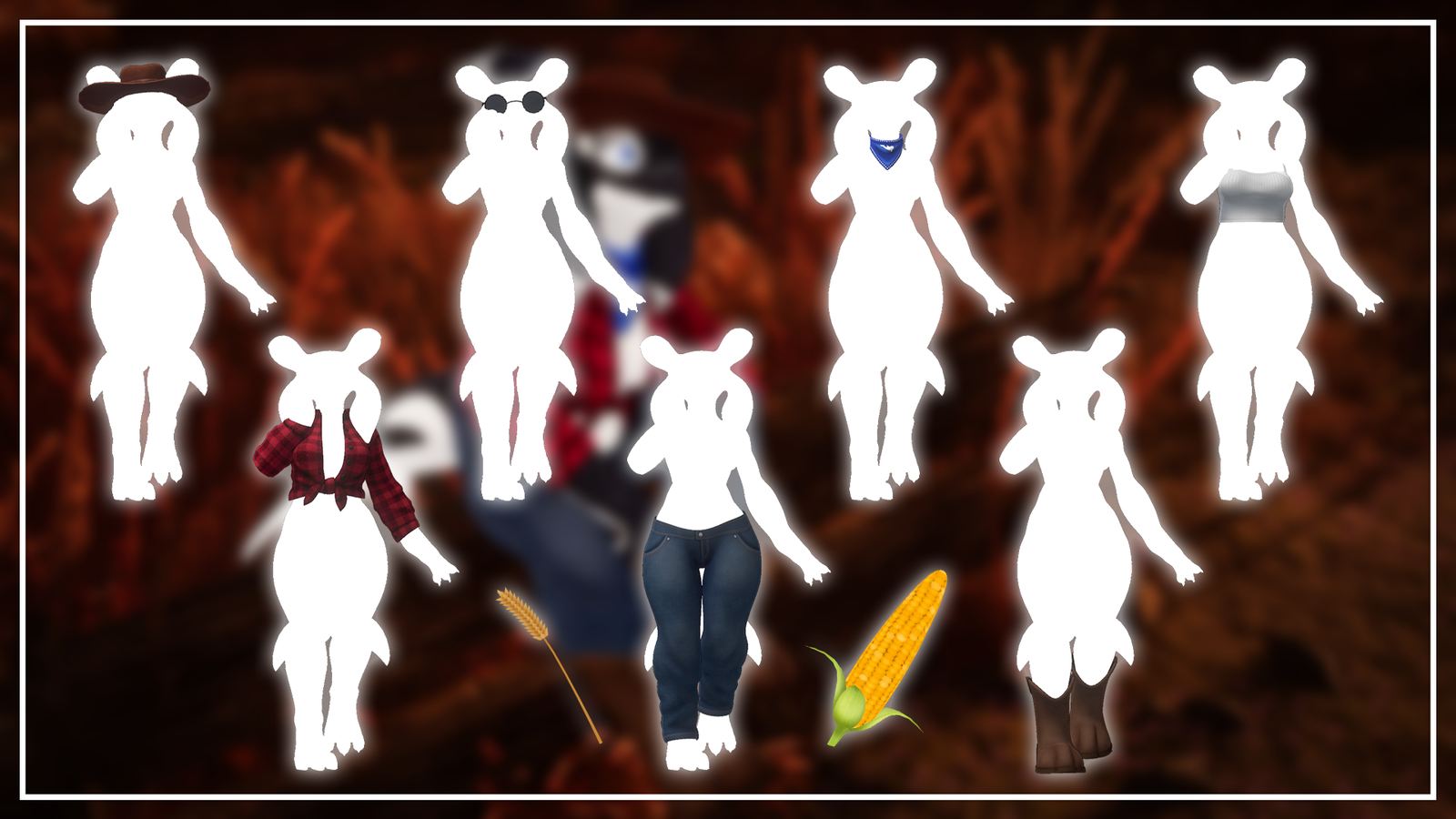 Country Girl Outfits for Selena the Orca [VRChat Clothing]
