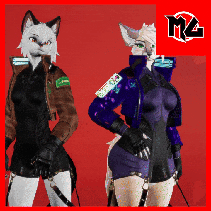Samurai Tech (VRChat Cyberpunk outfit)