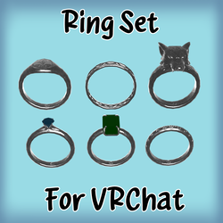 Six Ring Set- VRChat Accessory