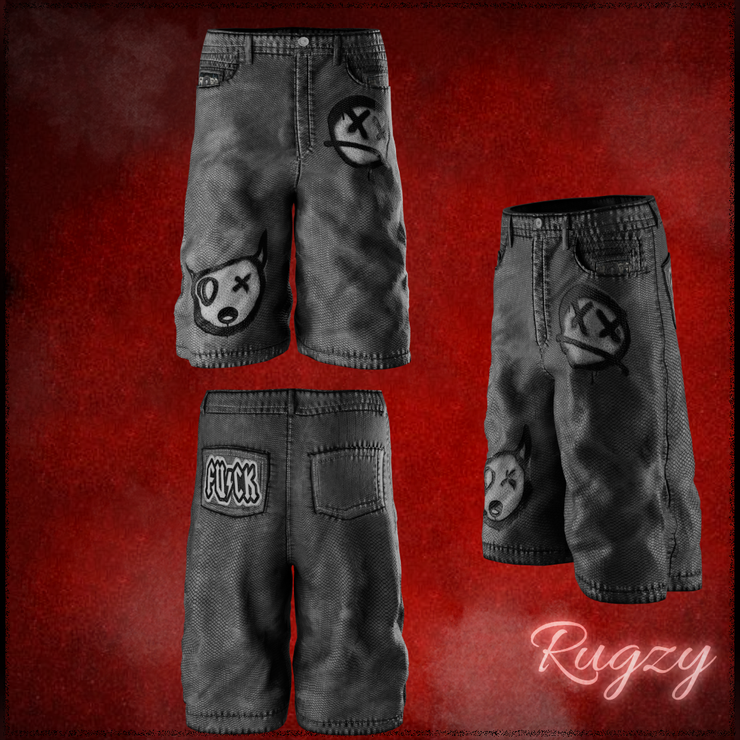 RR Long Patched Shorts