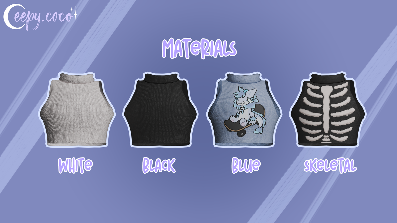 Cropped Tank Top for Winterbold - VRChat Avatar Asset