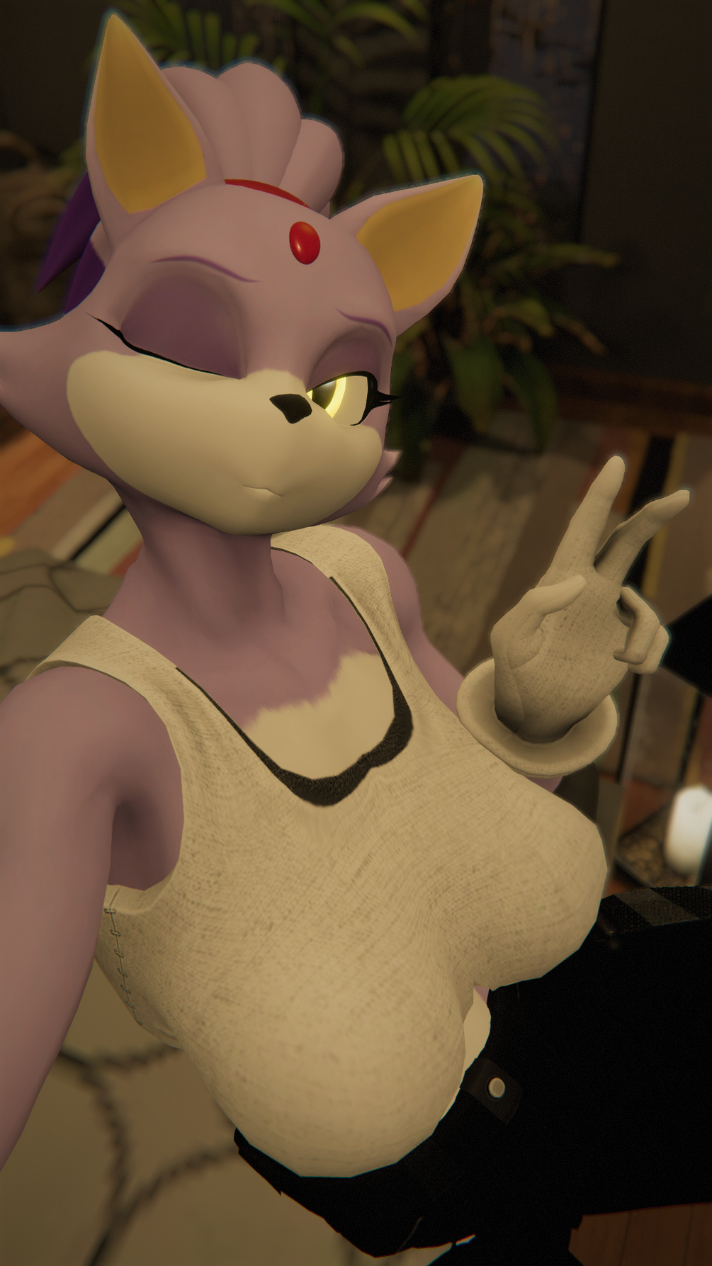 Blaze the Cat VRChat Avatar (Warfaremachine Port)