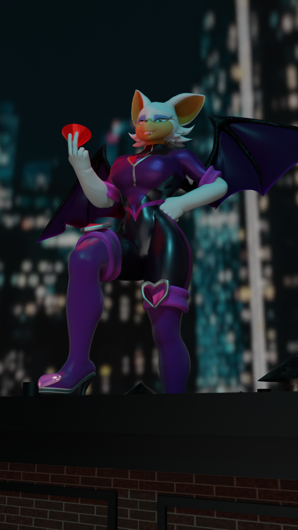 Rouge the Bat VRChat Avatar (Warfaremachine Port)