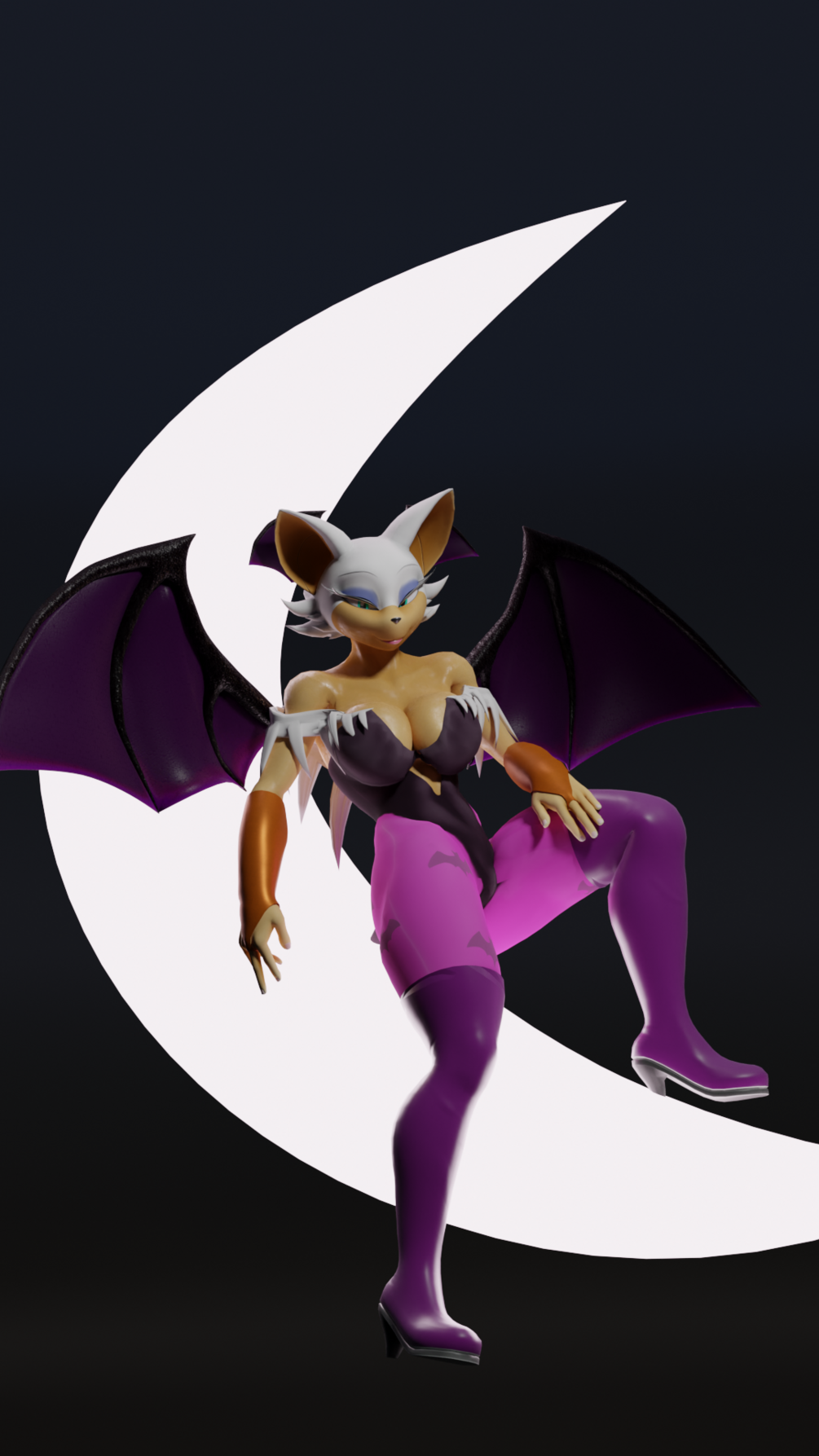 Rouge the Bat VRChat Avatar (Warfaremachine Port)