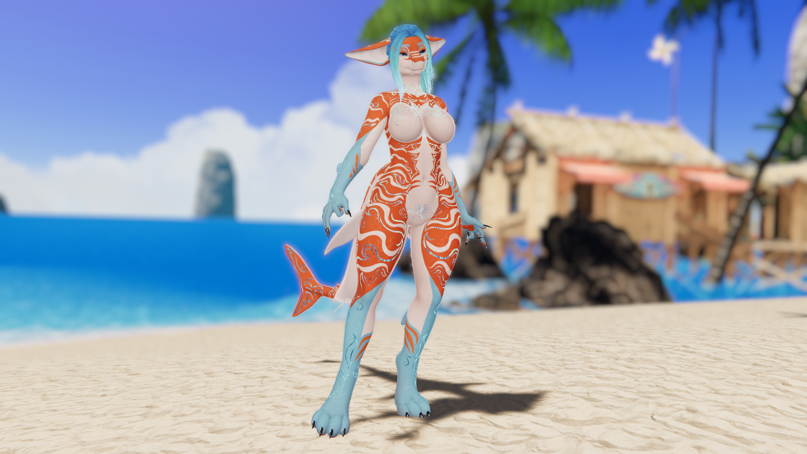 Tropical Waves Sashimi Shark - Calypso Texture and Emission Map