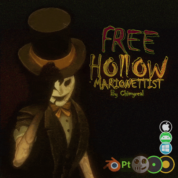 FREE ┼ Hollow Marionettist ┼ Face Tracking ┼ VRChat Avatar ┼ [PC-Quest-Mobile]
