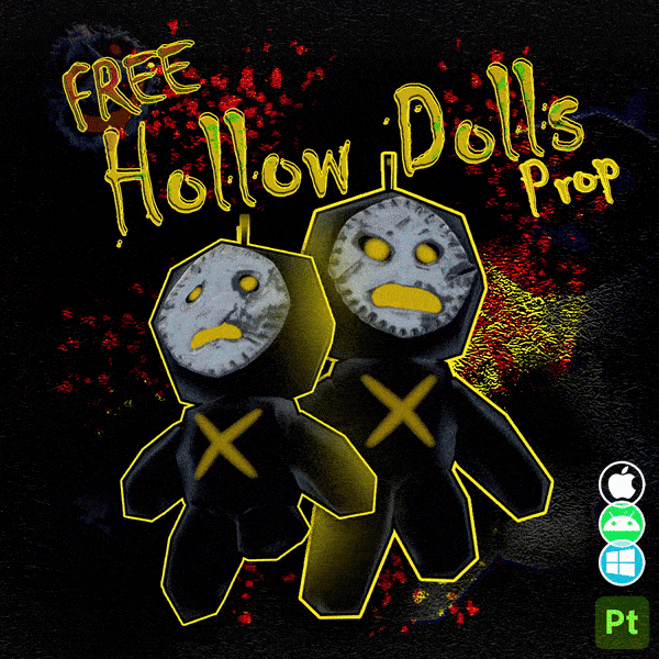 FREE  ┼  [Prop] Hollow Dolls [VRChat] 