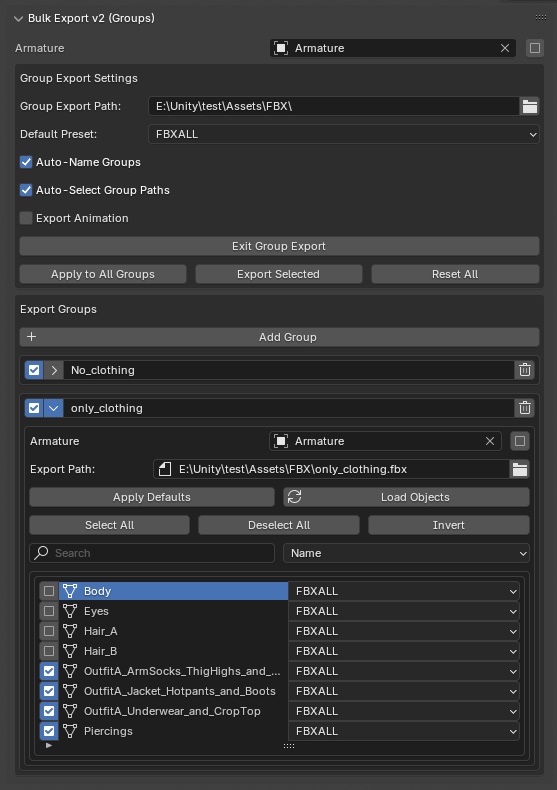 ETS Bulk exporter for Blender