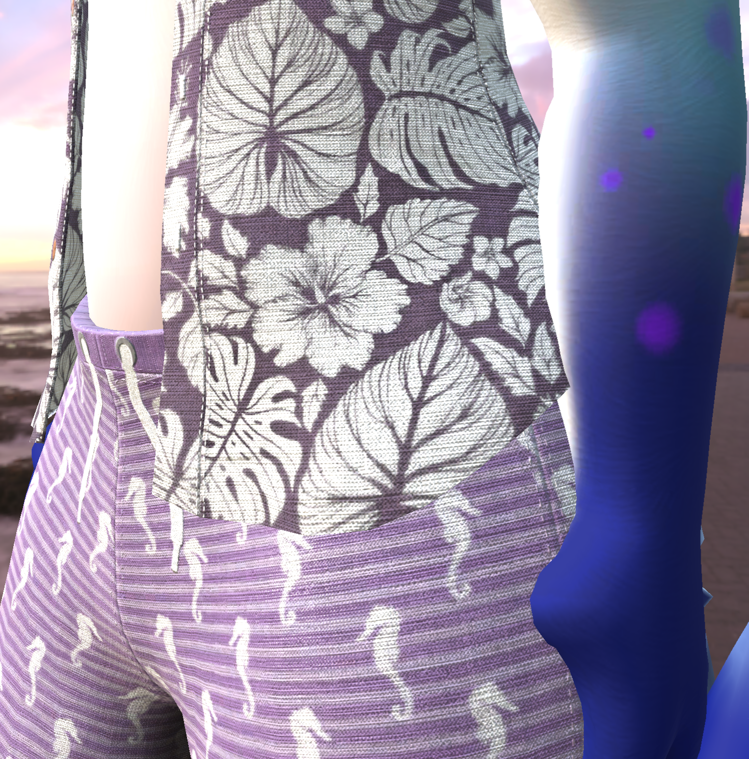 WinterBold Hawaiin Shirt, Swim Trunks and Glasses