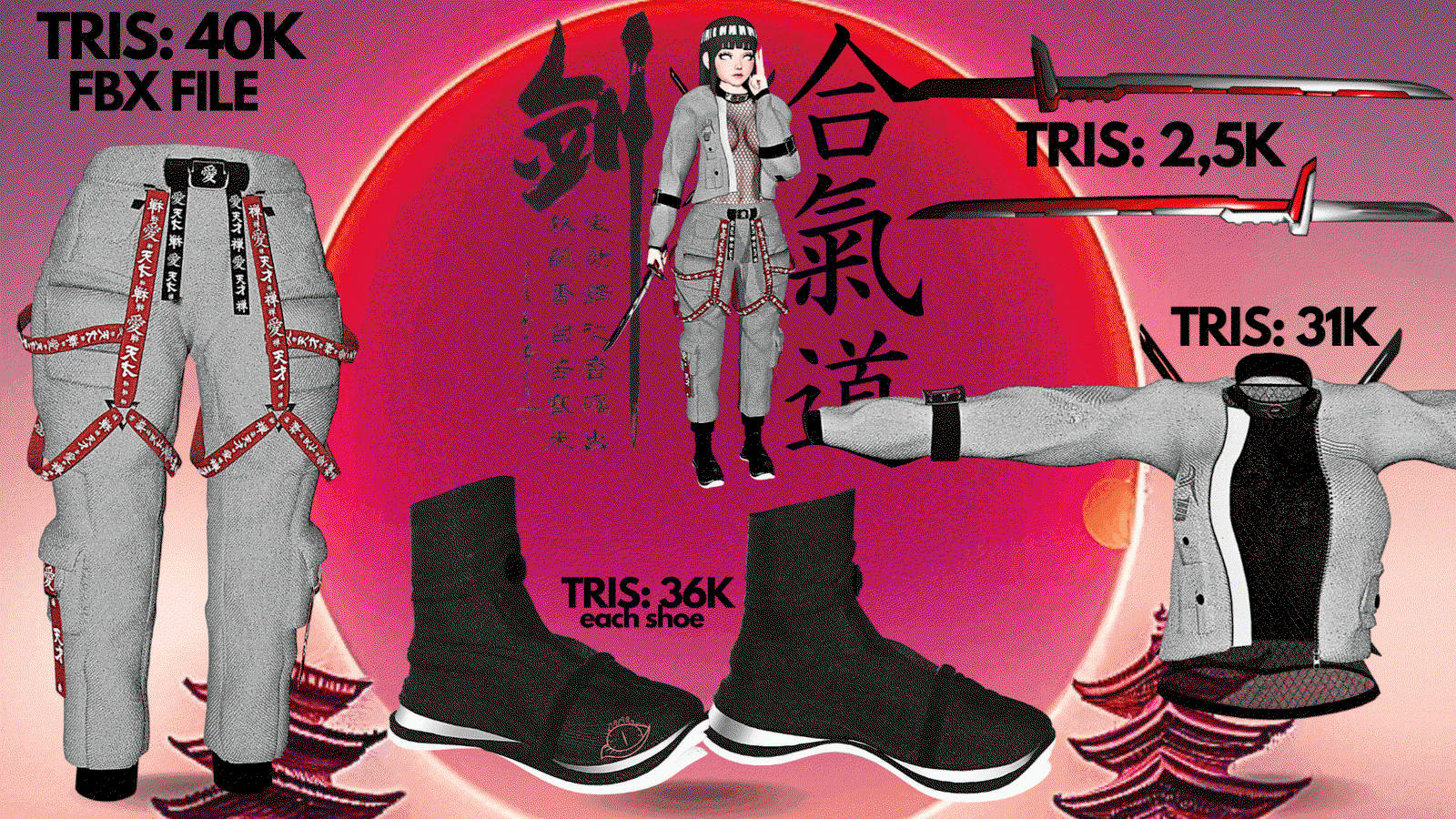 Shinobi Outfit + Katana // by Angemon
